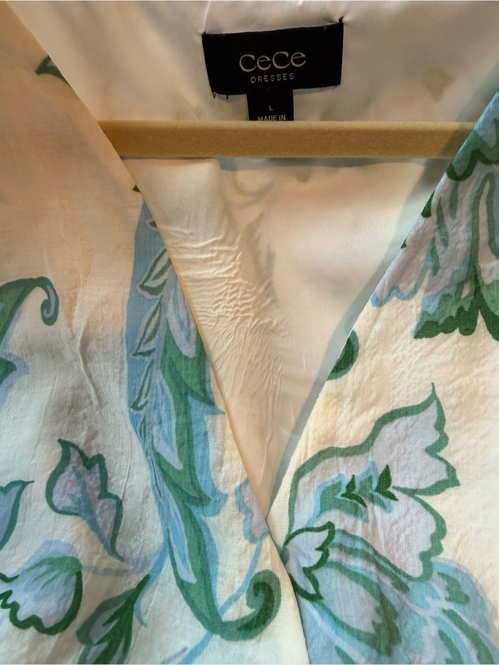 CeCe Floral Faux-Wrap Tiered Maxi Dress - Picture 2 of 5